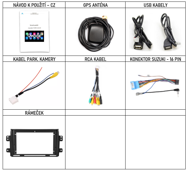 CZ příslušenství pro autorádio Bmode BEV+BEX pro Suzuki SX4 s carplay a androidauto - evtech.cz